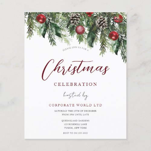 Budget Office or Family Christmas Party Invitation