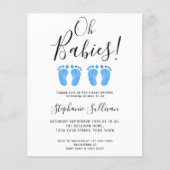 Budget Oh Babies Twins Baby Shower Invitation | Zazzle