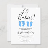 Budget Oh Babies Twins Couples Baby Shower Invite (Front)