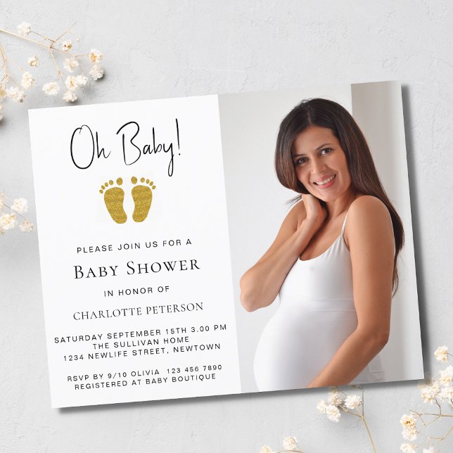 Budget Oh Baby Gender-Neutral Baby Shower Invite (Creator Uploaded)