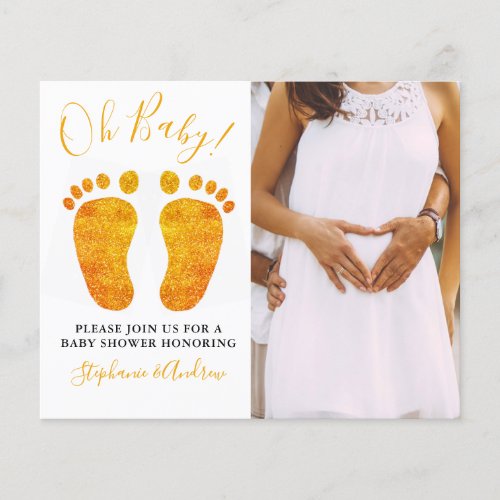 Budget Oh Baby Photo Baby Shower Invitations