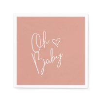 Budget Oh Baby Pink Baby Shower  Napkins