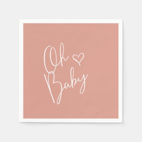 Budget Oh Baby Pink Baby Shower  Napkins