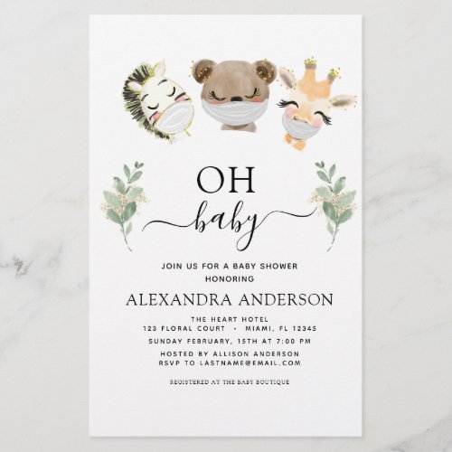 Budget Oh Baby Shower Woodland Eucalyptus