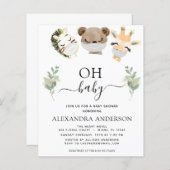 Budget Oh Baby Shower Woodland Eucalyptus (Front/Back)