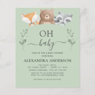 Budget Oh Baby Shower Woodland Invitations