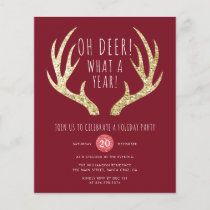 Budget Oh Deer What A Year Antlers Christmas Party
