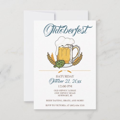 Budget Oktoberfest Invitation Beer Tasting Invite