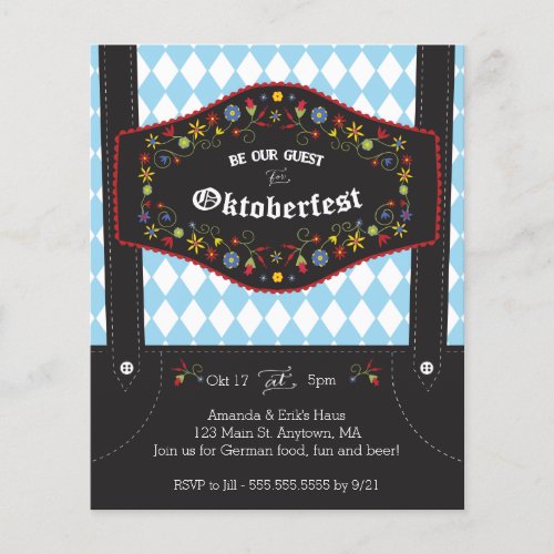 Budget Oktoberfest Octoberfest Party Invite Flyer