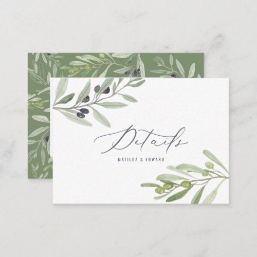 budget olive branch foliage wedding details  note 