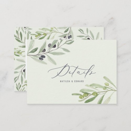 budget olive branch foliage wedding details  note 