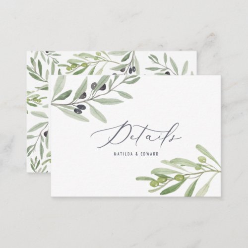 budget olive branch foliage wedding details  note 