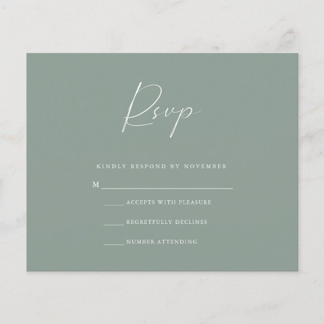 Budget Olive RSVP Card Flyer (Front)
