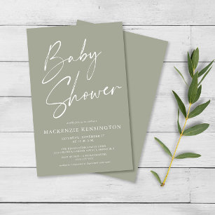 Oh Boy Green Baby Shower Invitation, Eucalyptus and Greenery Baby Shower  Invite Template, Baby Shower Instant Download [id:4397601,4397781]