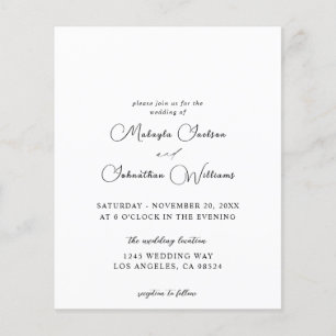 Budget One Photo Modern Vertical 9 Wedding Flyer