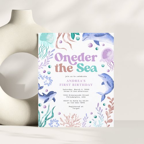 Budget Oneder the Sea Dolphin Retro First Birthday