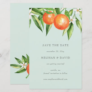 Budget Orange Blossoms Citrus Save the Date