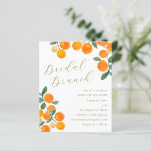 Budget Orange Citrus Fruit Bridal Brunch Invite