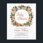 Budget Orange Floral Baby Shower Invitation<br><div class="desc">*** Please enter H025 in the store search to find all matching items *** Or visit our Lilies & Orange Floral Collection. *** This high-quality design is easy to customize to match your shower colors, styles and theme. For further customization, please click the "Edit using Design Tool" link and use...</div>