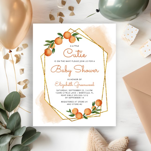 Budget Orange Little Cutie Citrus Baby Shower (Creator Uploaded)