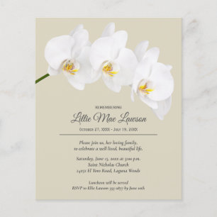 Budget Orchid Floral Remembrance Celebration Flyer