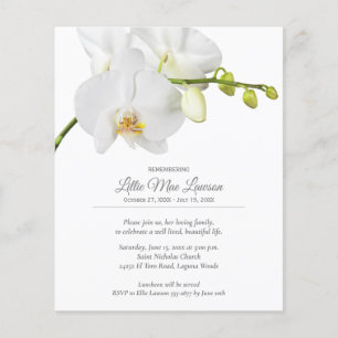 Budget Orchid Floral Remembrance Celebration Flyer