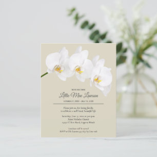 Budget Orchid Floral Remembrance Invitation