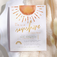 Budget Our Little Ray of Sunshine Baby Boy Shower