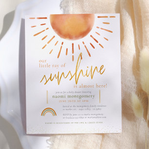 Budget Our Little Ray of Sunshine Baby Boy Shower