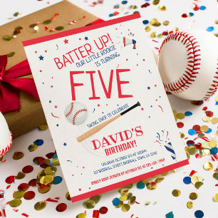 Budget Our Little Rookie Baseball Birthday Invite