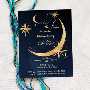 Budget Over the Moon starry night Baby Shower
