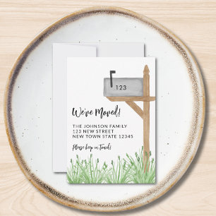 Budget Painted Mailbox New Address Moving Mini Note Card