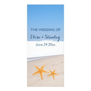 BUDGET Pair of starfish beach wedding program
