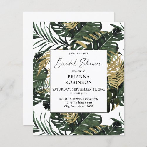 Budget Palm Leaf  Gold Greenery 1 Bridal Shower