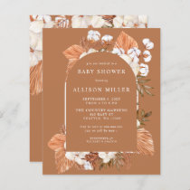 Budget Pampas Arched Baby Shower Invitation