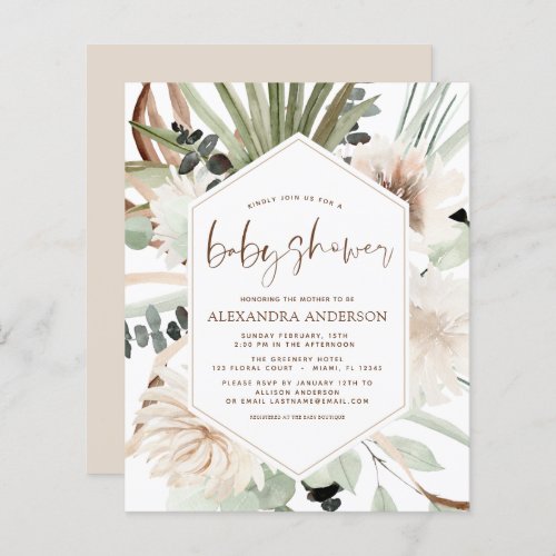 Budget Pampas Grass Baby Shower Boho Eucalyptus