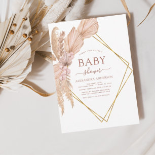 Budget Pampas Grass Bohemian Boho Baby Shower