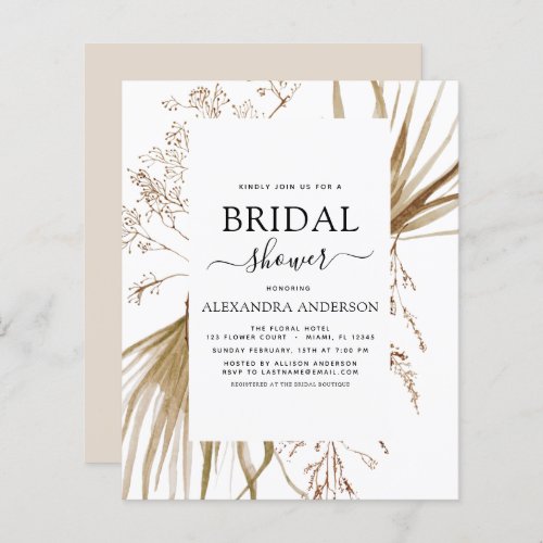 Budget Pampas Grass Bohemian Boho Bridal Shower