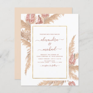 Budget Pampas Grass Bohemian Boho Tropical Wedding