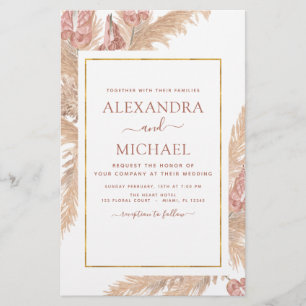 Budget Pampas Grass Bohemian Boho Tropical Wedding