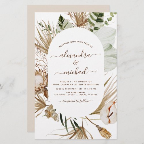 Budget Pampas Grass Bohemian Eucalyptus Wedding 