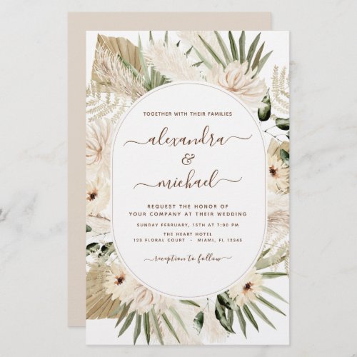 Budget Pampas Grass Boho Eucalyptus Wedding 