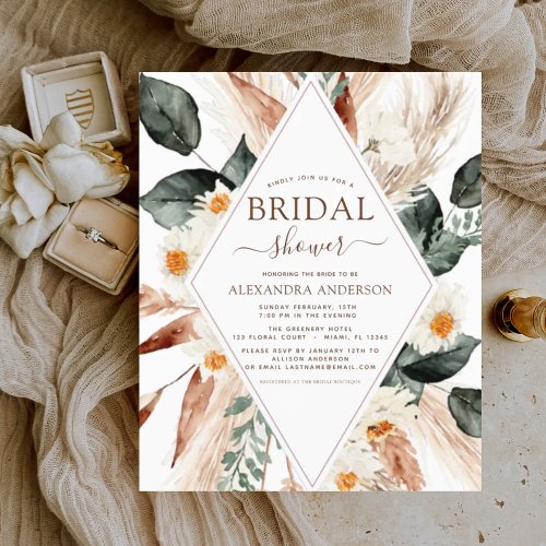 Budget Pampas Grass Bridal Shower Boho Eucalyptus