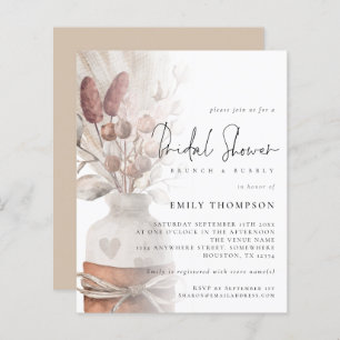 Budget Pampas Grass Overlay Bridal Shower Invite