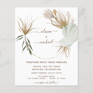 Budget Pampas Grass Photo Boho Tropical Wedding