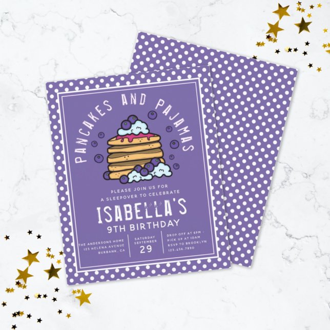 Budget Pancakes and Pajamas Sleepover Invitation (Creator Uploaded)