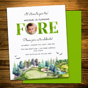 Budget Par-tee 4th Birthday First Birthday Photo Flyer
