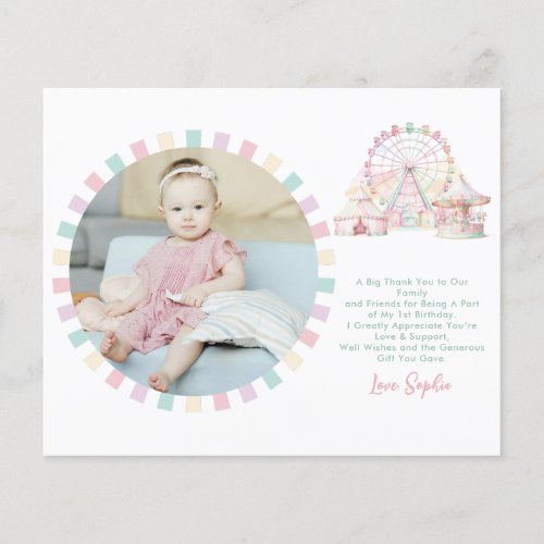 BUDGET Pastel Color Carnival Circus Birthday Photo