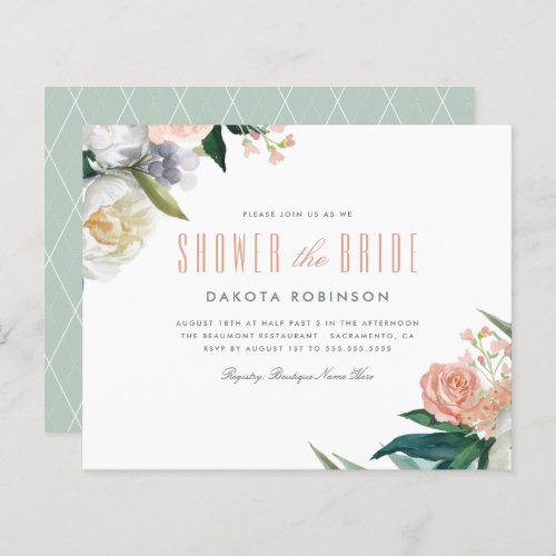 Budget Pastel Waterccolor Floral Bridal Shower