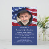 Budget Patriotic Celebration Of Life Flag Invite (Standing Front)